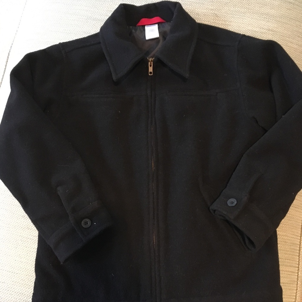 Boy's black wool bomber jacket size 8